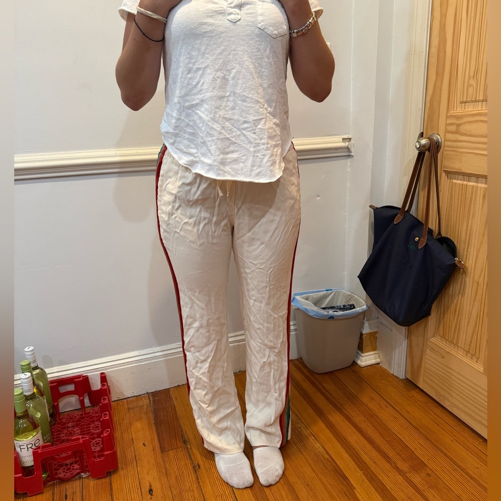 Zadig & Voltaire poeme crème satin pants